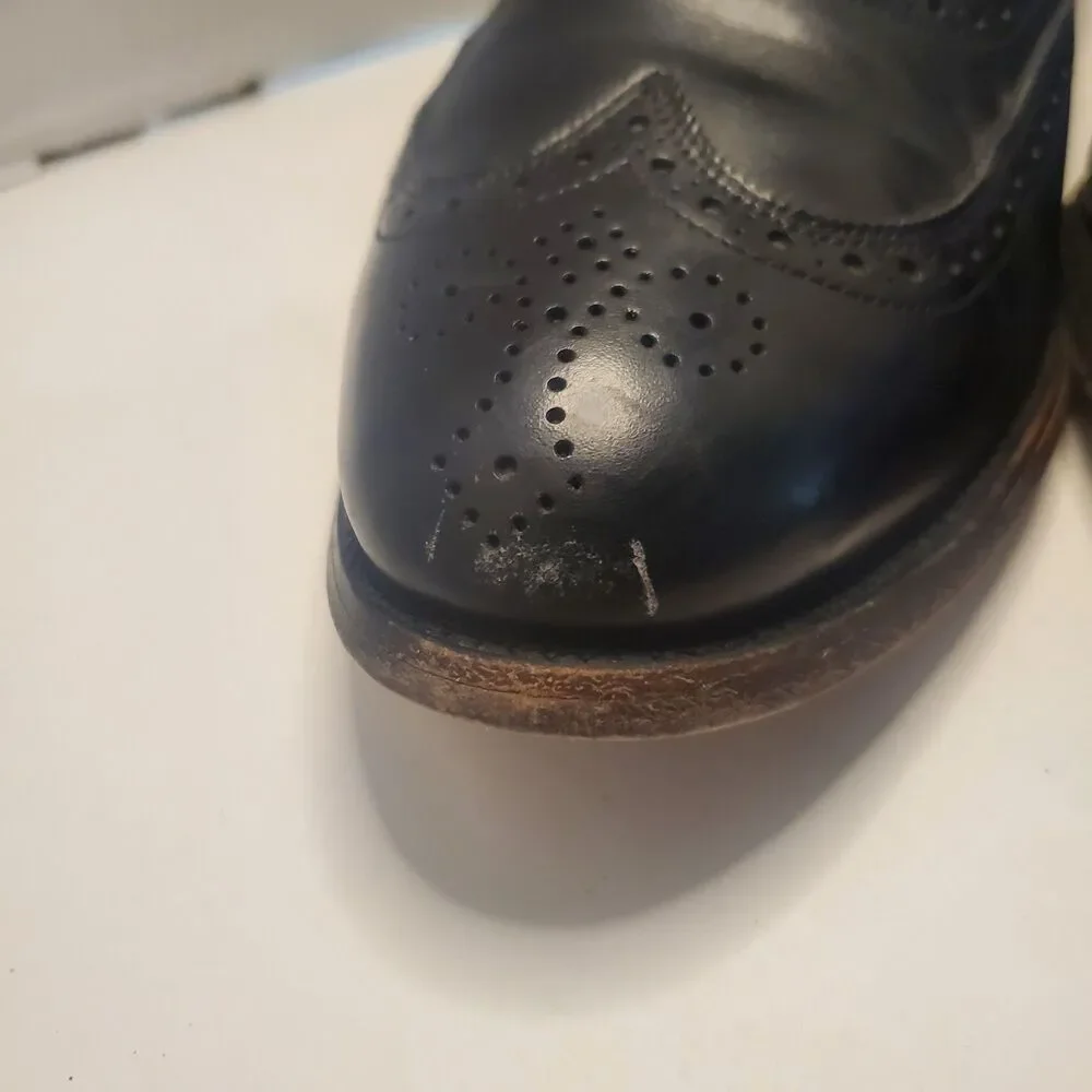 Allen Edmonds Chester Wingtip Oxford Men’s 10.5D Black Leather Dress Shoes 31185